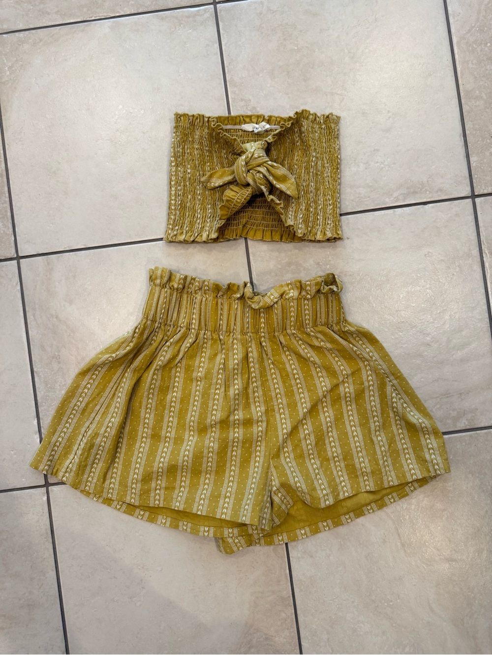 Mable Mustard Yellow Two Piece Set